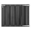 Puerta de jardín de WPC gris 100x80 cm