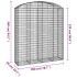 Cesta gaviones forma arco hierro galvanizado 200x50x220/240