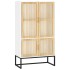 Aparador alto madera contrachapada blanco 70x35x125