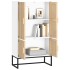 Aparador alto madera contrachapada blanco 70x35x125