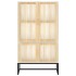 Aparador alto madera contrachapada blanco 70x35x125