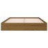 Estructura de cama doble madera maciza marrón miel 120x190