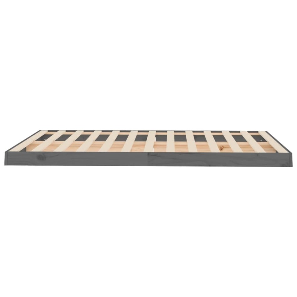 Estructura de cama madera maciza de pino gris 120x190