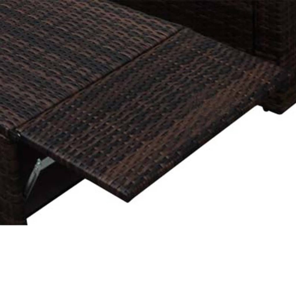 Set muebles de jardín 2 piezas y cojines ratán sintético