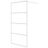 Mampara de ducha vidrio ESG transparente blanco 100x195