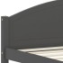 Estructura de cama madera maciza de pino gris oscuro 140x200