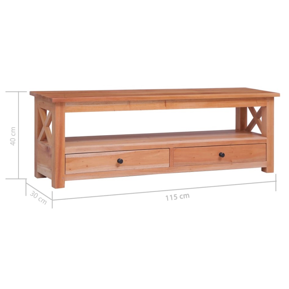 Mueble de TV madera maciza de caoba 115x30x40