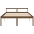 Cama personas mayores madera maciza pino marrón miel 150x200