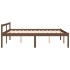 Cama personas mayores madera maciza pino marrón miel 150x200