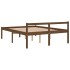 Cama personas mayores madera maciza pino marrón miel 150x200
