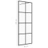 Mampara de ducha accesible vidrio ESG claro negro 80x195