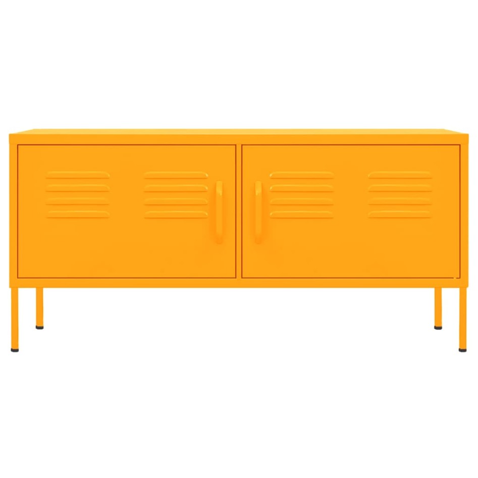 Mueble para TV de acero amarillo mostaza 105x35x50