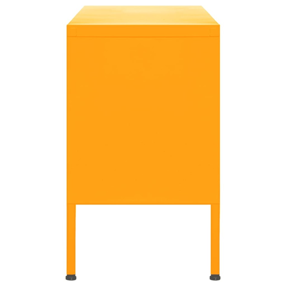 Mueble para TV de acero amarillo mostaza 105x35x50