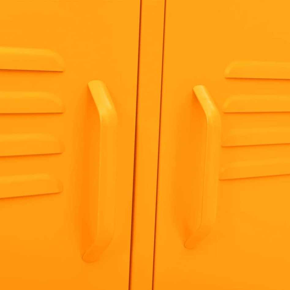 Mueble para TV de acero amarillo mostaza 105x35x50