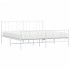 Estructura cama metal con cabecero y pie cama blanco 193x203