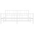 Estructura cama metal con cabecero y pie cama blanco 193x203