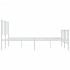 Estructura cama metal con cabecero y pie cama blanco 193x203