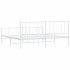 Estructura cama metal con cabecero y pie cama blanco 193x203