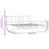 Estructura cama metal con cabecero y pie cama blanco 193x203