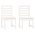 Sillas jardín 2 uds madera maciza pino blanco 40,5x48x91,5