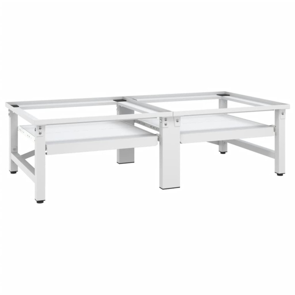 Pedestal doble lavadora secadora con estantes extraíbles