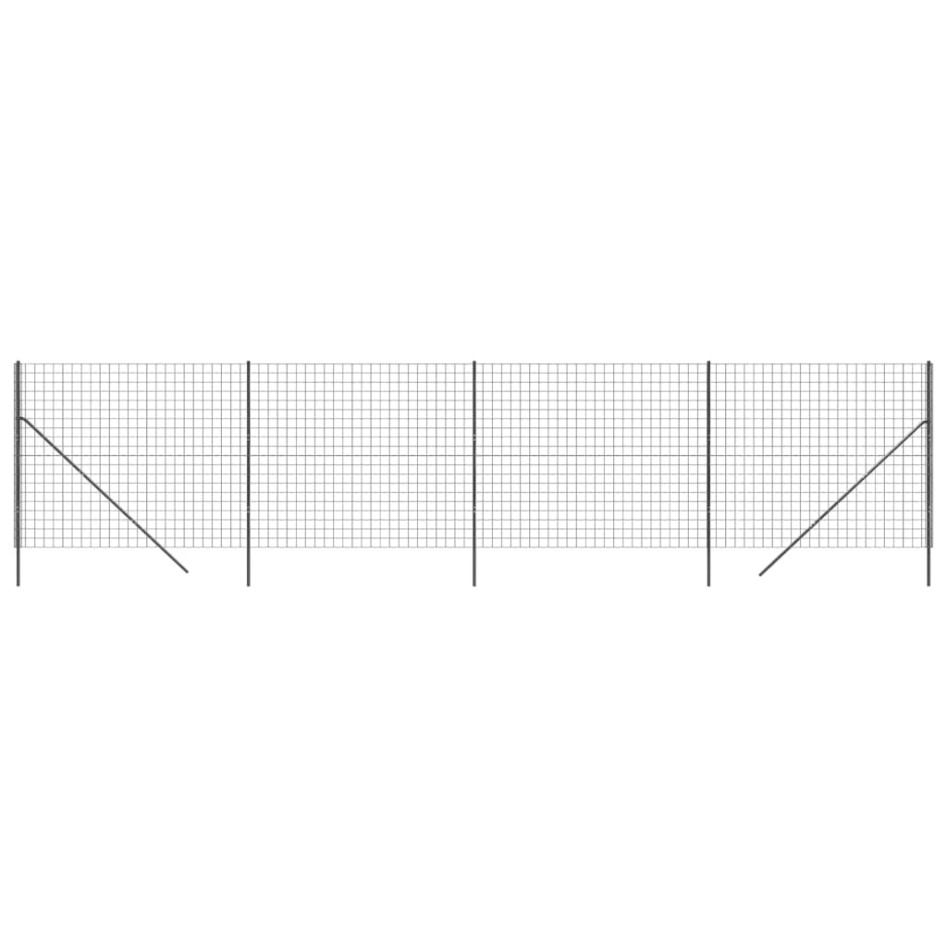 Cerca de alambre de acero galvanizado gris antracita 2,2x10