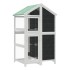 Casita para pájaros madera maciza pino gris 97x81x152