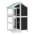 Casita para pájaros madera maciza pino gris 97x81x152