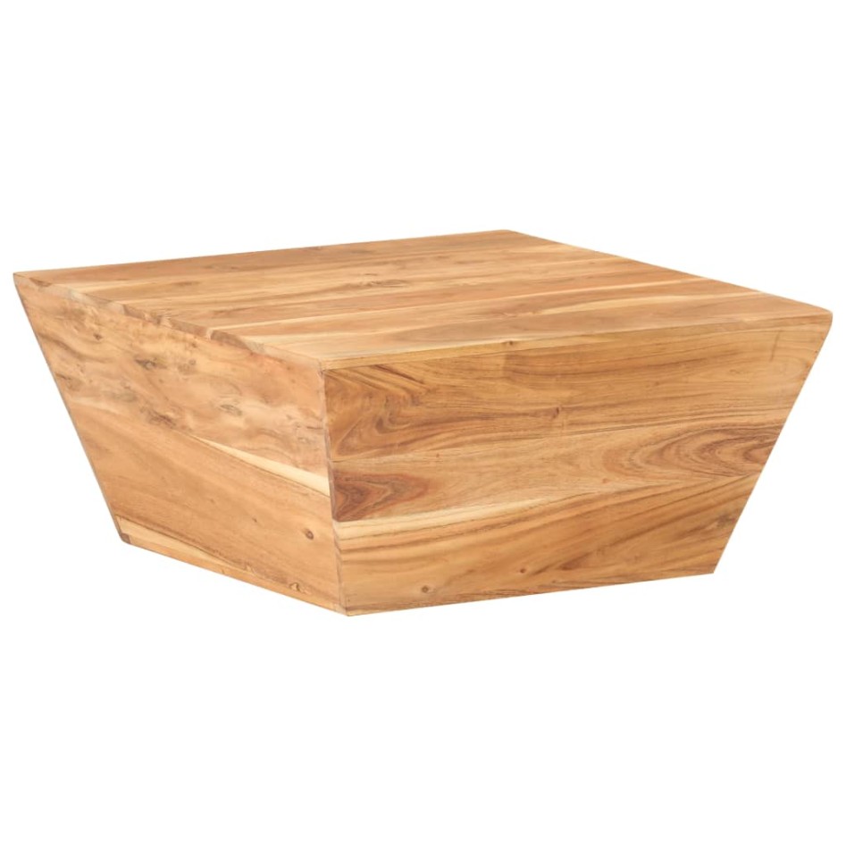 Mesa de centro forma de V madera maciza de acacia 66x66x30