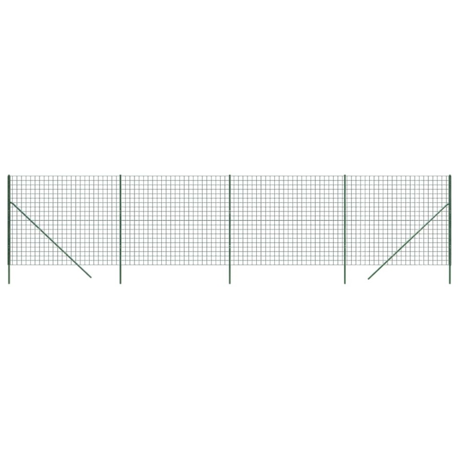 Cerca de alambre de acero galvanizado verde 2,2x10