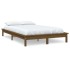 Estructura de cama madera maciza de pino marrón miel 200x200