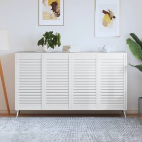 Puerta de armario lamas 4 uds madera pino blanco 99,3x49,4