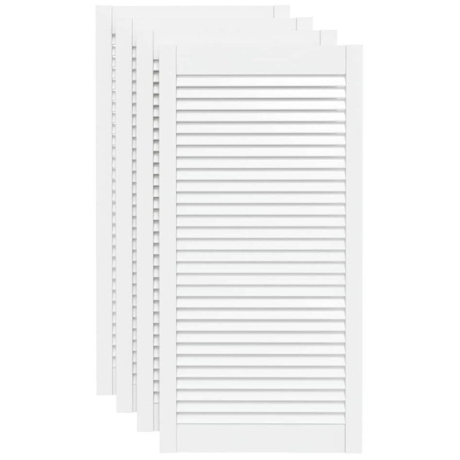 Puerta de armario lamas 4 uds madera pino blanco 99,3x49,4