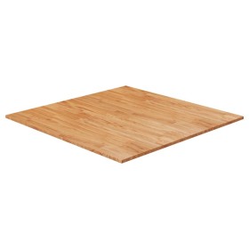 Tablero de mesa cuadrada madera roble marrón claro 90x90x2,5