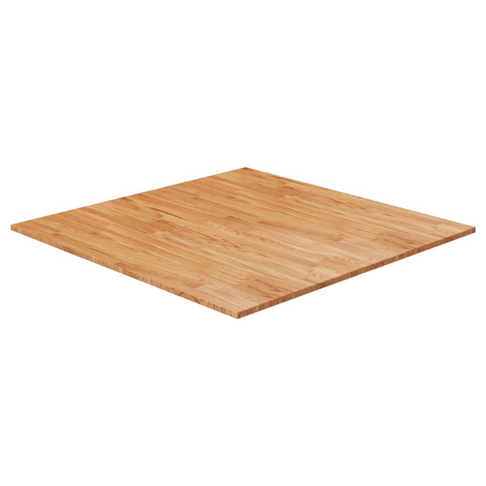Tablero de mesa cuadrada madera roble marrón claro 90x90x2,5
