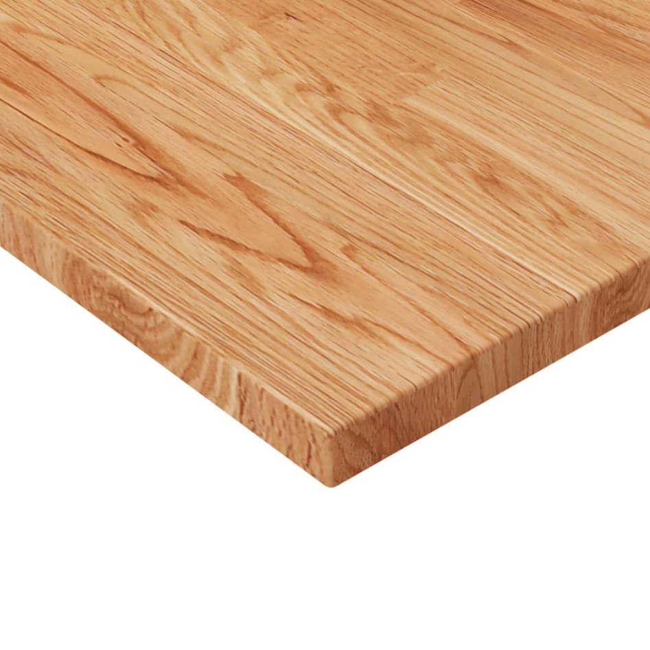 Tablero de mesa cuadrada madera roble marrón claro 90x90x2,5