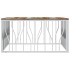 Mesa de centro acero inoxidable y madera reciclada