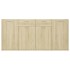 Aparador de madera de ingeniería roble Sonoma 160x36x75