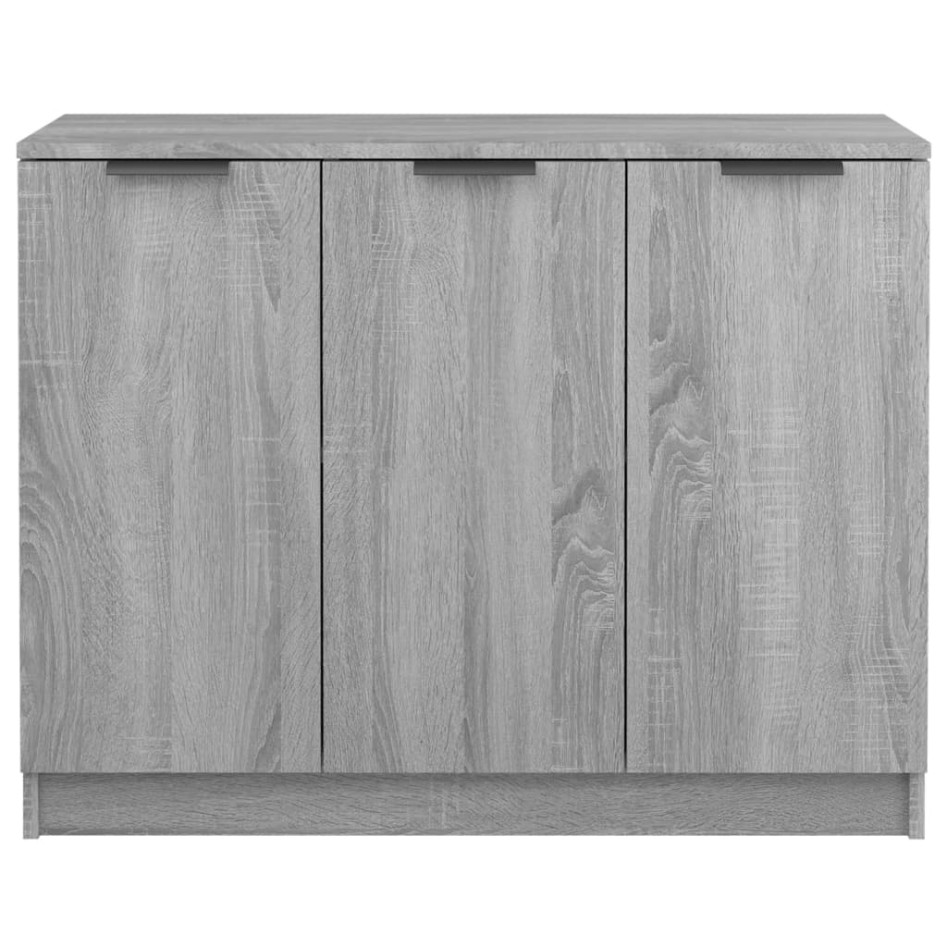 Aparador de madera contrachapada gris Sonoma 90,5x30x70