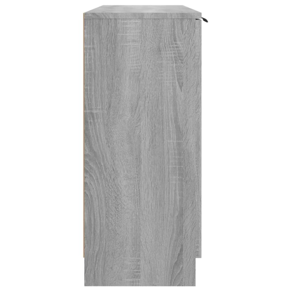 Aparador de madera contrachapada gris Sonoma 90,5x30x70