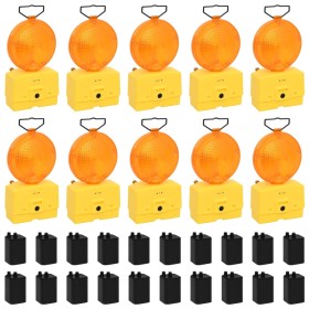 Luces de obra de construcción 10 uds con baterías 18x8x37