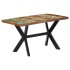 Mesa de comedor de madera maciza reciclada 140x70x75