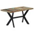 Mesa de comedor de madera maciza reciclada 140x70x75