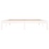 Estructura de cama madera maciza blanca King Size 150x200