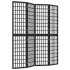 Biombo plegable con 4 paneles estilo japonés negro 160x170