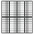 Biombo plegable con 4 paneles estilo japonés negro 160x170