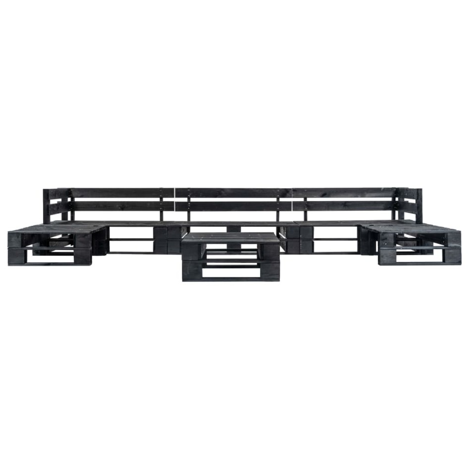 Set de muebles de palés para jardín 6 piezas madera