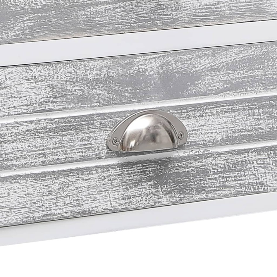 Mueble para TV madera de paulownia blanco y gris 108x30x40