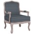 Sillón de terciopelo gris oscuro 64x64x90