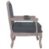 Sillón de terciopelo gris oscuro 64x64x90